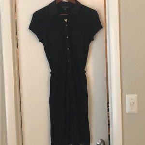 Black button up dress